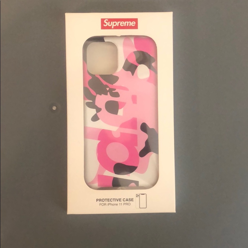 Supreme Pink Camo case for IPhone 11pro